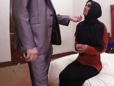 Slutty Arab girlfriend doesn't have money to pay a room so she gets rough sex treatment