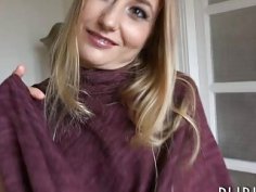 Cute blonde Czech girl gets banged for a chunk of money