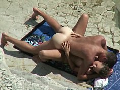 Amateur couple on a beach