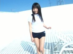 dark haired angel from Japan Miho Sugaya spins her curves on cam