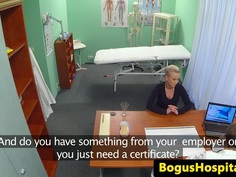 Busty spycam amateur fucked by her doctor